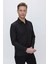 Gk 663 Slim Fit Siyah Klasik Gömlek 4