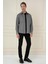 G 1581 Slim Fit Gri Klasik Gömlek 1