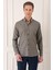 Slim Fit Düğmeli Yaka Dokulu %100 Pamuk Klasik Kahverengi Gömlek Gk 724 1