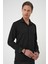 Slim Fit Dokulu Erkek Yaka Pamuklu Klasik Siyah Gömlek Gk 740 5