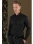 Gk 706 Slim Fit Siyah Klasik Gömlek 4