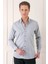 Slim Fit Düğmeli Yaka Dokulu %100 Pamuk Klasik Gri Gömlek Gk 724 1
