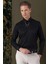 Gk 710 Slim Fit Siyah Klasik Gömlek 1