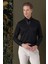 Gk 710 Slim Fit Siyah Klasik Gömlek 3