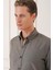 Slim Fit Düğmeli Yaka Dokulu %100 Pamuk Klasik Kahverengi Gömlek Gk 724 4