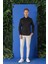 Slim Fit Düğmeli Yaka Pamuklu Klasik Siyah Gömlek Gk 714 4