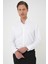 Slim Fit Düğmeli Yaka Pamuklu Klasik Beyaz Gömlek Gk 736 4
