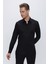 Gk 665 Slim Fit Siyah Klasik Gömlek 5