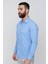 Slim Fit Pamuk Saten Klasik Mavi Gömlek Gk 624 7