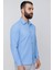 Slim Fit Pamuk Saten Klasik Mavi Gömlek Gk 624 8