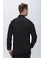 Slim Fit Pamuk Saten Klasik Siyah Gömlek Gk 624 5