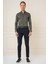 Slim Fit Düğmeli Yaka Esnek Pamuk Klasik Haki Gömlek Gk 727 1
