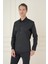 Gk 747 Slim Fit Siyah Klasik Gömlek 3