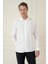 Slim Fit %100 Modal Uzun Kol Klasik Beyaz Gömlek Gk 743 2