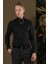 Gk 704 Slim Fit Siyah Klasik Gömlek 3