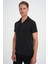 Slim Fit Apaş Yaka Modal Karışımlı Kısa Kol Siyah Gömlek G 1590 3