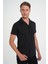 Slim Fit Apaş Yaka Modal Karışımlı Kısa Kol Siyah Gömlek G 1590 4