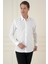 Slim Fit %100 Pamuk Uzun Kol Dokulu Klasik Beyaz Gömlek Gk 749 2