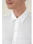 Slim Fit %100 Pamuk Uzun Kol Dokulu Klasik Beyaz Gömlek Gk 749 5