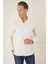 Slim Fit Düğmeli Yaka Esnek Pamuk Klasik Bej Gömlek Gk 727 4