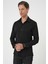 Slim Fit Erkek Yaka Esnek Pamuk Klasik Beyaz Siyah Gömlek Gk 737 3