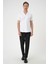 Slim Fit Apaş Yaka Kısa Kol Esnek Casuel Beyaz Gömlek G 1589 1