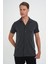 Slim Fit Apaş Yaka Modal Karışımlı Kısa Kol Indigo Gömlek G 1590 4