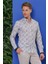 G 1542 Slim Fit Gri Klasik Gömlek 2