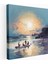 Ay Işığında Plaj Kaya Bandı Kanvas Tablo 1