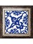 20 x 20 cm Sp 83 Kobalt Beyaz Iznik Rumi Desenli Çini Pano 1
