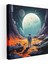 Retro Uzay Seyahati Ay Inişi Kanvas Tablo 1