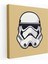 Star Wars Duvar Sanatı - Minimalist Stormtrooper Kaskı - Kanvas Tablo 1