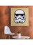 Star Wars Duvar Sanatı - Minimalist Stormtrooper Kaskı - Kanvas Tablo 3
