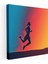 Canlı Koşucu Silueti Kanvas Tablo 1