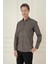 Slim Fit Kazayağı Desenli %100 Pamuk Casuel Kahve Gömlek G 1585 2