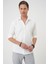 Slim Fit Gofre Kumaş Desenli Kısa Kol Beyaz Gömlek G 1592 3