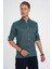 Comfort Fit Düğme Yaka Katlanır Kol %100 Keten Düz Nefti Gömlek G 1595 3
