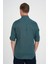 Comfort Fit Düğme Yaka Katlanır Kol %100 Keten Düz Nefti Gömlek G 1595 4