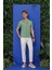 G 1536 Slim Fit Yeşil Klasik Gömlek 5