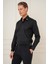 G 1577 Slim Fit Siyah Klasik Gömlek 5