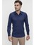 Slim Fit Pamuk Saten Klasik Lacivert Gömlek Gk 624 1