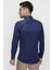 Slim Fit Pamuk Saten Klasik Lacivert Gömlek Gk 624 3