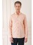 Slim Fit Düğmeli Yaka Dokulu %100 Pamuk Klasik Somon Gömlek Gk 724 1