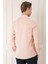 Slim Fit Düğmeli Yaka Dokulu %100 Pamuk Klasik Somon Gömlek Gk 724 5