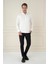 G 1583 Slim Fit Ekru Klasik Gömlek 1
