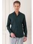 Slim Fit Düğmeli Yaka Dokulu %100 Pamuk Klasik Siyah Gömlek Gk 724 1
