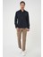 G 1583 Slim Fit Lacivert Klasik Gömlek 1