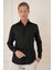 Slim Fit %100 Pamuk Non Iron Kumaş Klasik Siyah Gömlek Gk 735 2