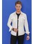 Comfort Fit Kapaklı Cep Çıtçıtlı Esnek Pamuk Beyaz Gömlek Ceket G 1550 2