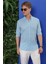 G 1554 Slim Fit Turkuaz Klasik Gömlek 2